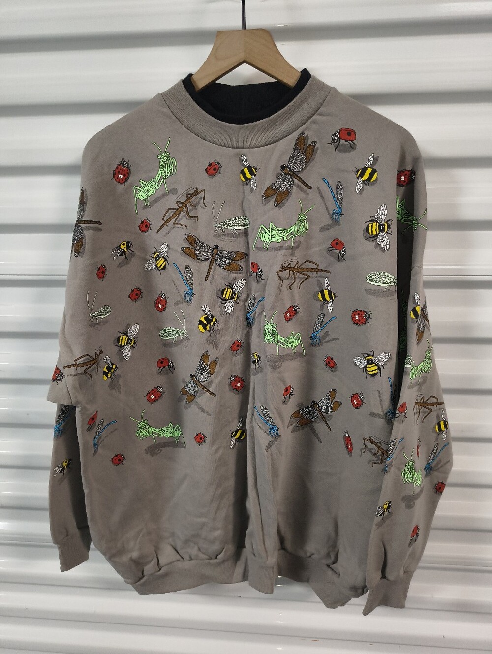 Vtg Artisans Sunschein Designs Insect Bugs Crewneck Sweatshirt Women's Size XXL